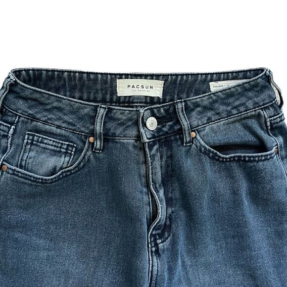 Womens Pacsun Blueberry Wash Raw Hem Festival Ankle Fit Jeans - Sz 24 - Picture 3 of 4